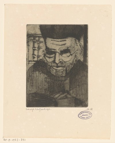 Muotokuva G.J. Brinkman tekijältä Lodewijk Schelfhout (signed by artist)