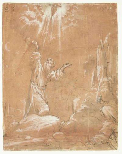 Pyhän Franciscus Assisilaisen leimautuminen tekijältä Lodovico Carracci