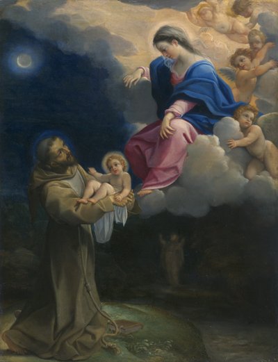 Pyhän Franciscuksen näky, n. 1602 tekijältä Lodovico Carracci