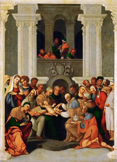 Renessanssi: Kristuksen ympärileikkaus - Die Beschneidung Christi, Mazzolino, Ludovico (1480-1528) tekijältä Lodovico Mazzolino