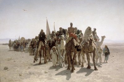 Mekkaan menevät pyhiinvaeltajat tekijältä Léon Belly