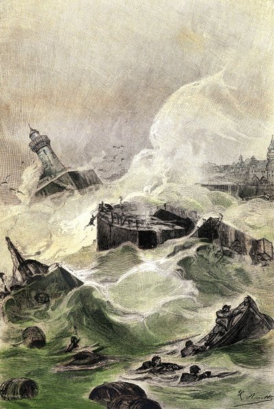 kuvitus Jules Vernen romaaniin "L