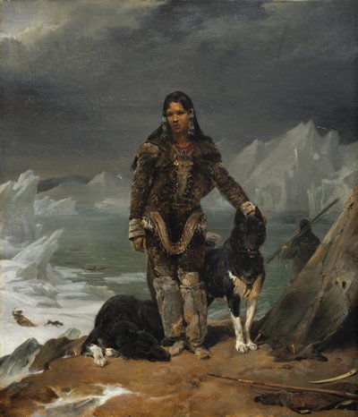 Nainen eskimoiden maasta, 1826. tekijältä Léon Cogniet