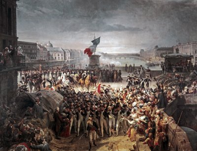 Pariisin kansalliskaarti liittyy armeijaan. Syyskuu 1792 tekijältä Léon Cogniet