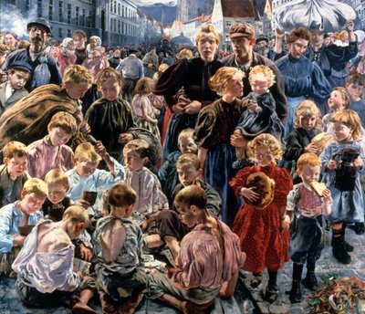 Työläisten aika, 1896 tekijältä Léon Frédéric