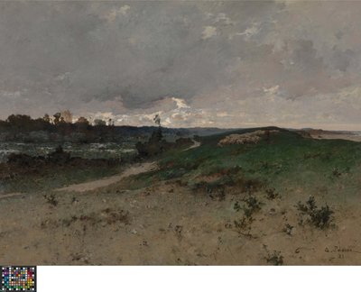 Maisema lähellä Saint-Jean-le-Thomas (Normandia) tekijältä Leon Germain Pelouse