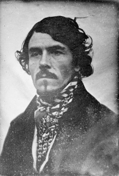 Eugène Delacroixin kokokasvokuva, pää ja hartiat, 1842 (dagerrotypia) tekijältä Léon Riesener