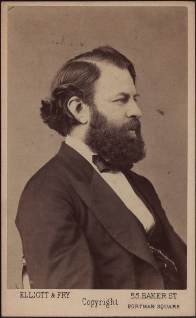 Muotokuva viulisti ja säveltäjä Joseph Joachim 1831-1907 n. 1875. tekijältä London . Photo studio Elliott and