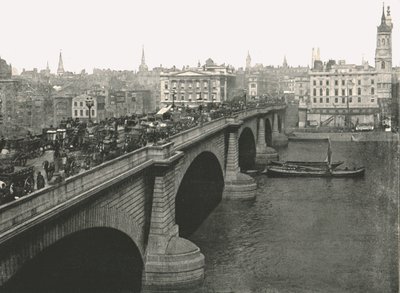 London Bridge pohjoiseen katsoen, 1895. tekijältä London Stereoscopic and Photographic Co