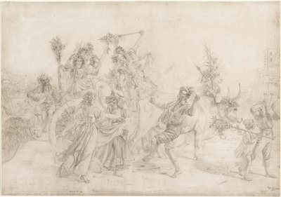 Pyhiinvaeltajat palaavat Madonna dellArcon juhlapäivästä, 1827. tekijältä Léopold Robert