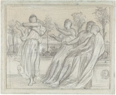 Tutkimus "Kreikan tyttötanssi" tekijältä Lord Leighton Frederic