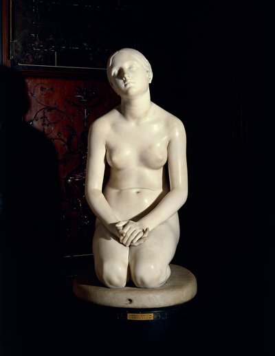 Luota Jumalaan, kirjoittanut Lorenzo Bartolini (1777-1850), marmoripatsas tekijältä Lorenzo Bartolini