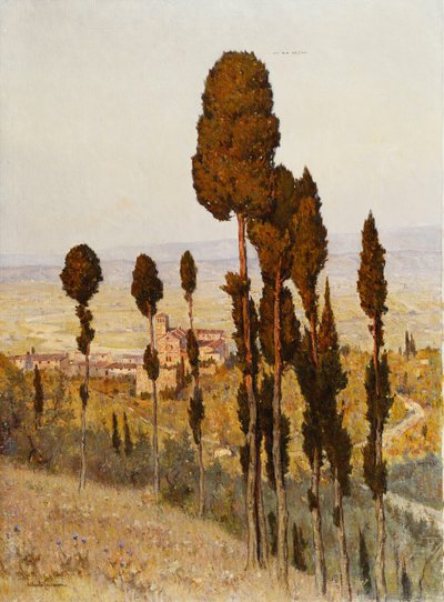 San Francesco, Assisi (öljy kankaalle) tekijältä Lorenzo Cecconi