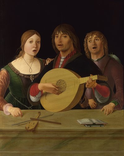 Konsertti. Noin 1485-95 tekijältä Lorenzo Costa