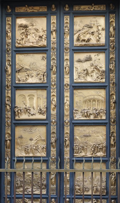 Paratiisin portit Firenzen kastekappelissa, 1425-1452 tekijältä Lorenzo Ghiberti
