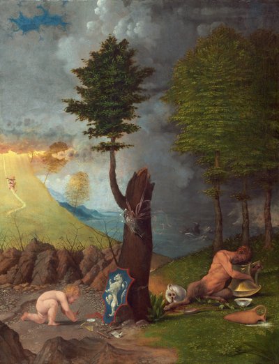 Hyveen ja paheen allegoria tekijältä Lorenzo Lotto