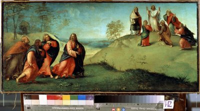 Kristus johdattaa apostolit Tabor-vuorelle. Kristuksen kirkastumisen paikka Israelissa. Lorenzo Lotto (1480-1556) maalaus tekijältä Lorenzo Lotto