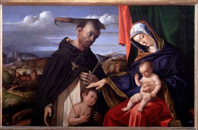 Madonna ja lapsi Veronan Pietarin kanssa tekijältä Lorenzo Lotto