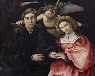 Muotokuva Marsilio Cassottista ja hänen morsiamestaan Faustinasta tekijältä Lorenzo Lotto
