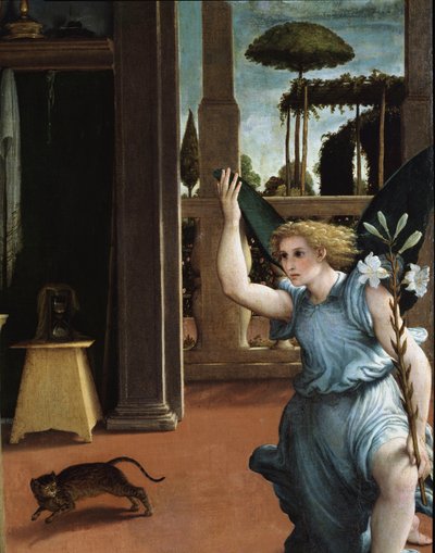 Ilmoitus, enkelin yksityiskohta tekijältä Lorenzo Lotto