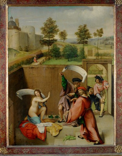 Susannan siveys (maalaus puulle) tekijältä Lorenzo Lotto