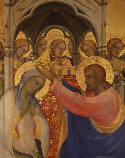 Neitsyen kruunaus, yksityiskohta tekijältä Lorenzo Monaco