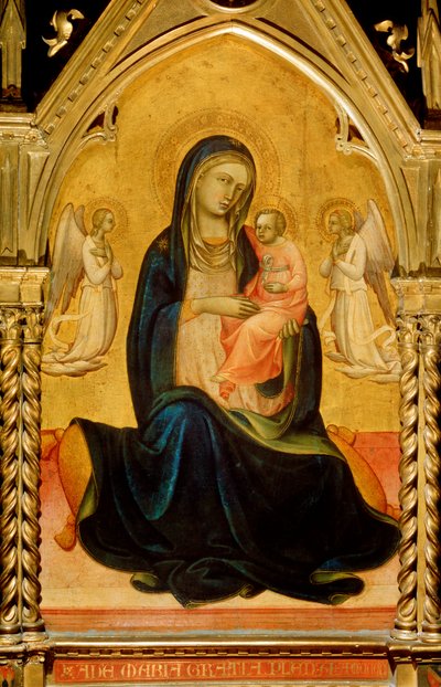 Neitsyt ja lapsi enkelien kanssa Nöyryyden Madonna, c1408-c1410 tekijältä Lorenzo Monaco