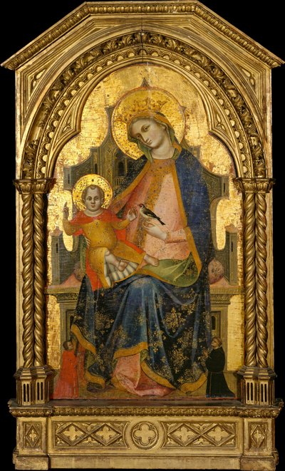 Madonna ja lapsi istuu kahden lahjoittajan kanssa, n. 1360-65. tekijältä Lorenzo Veneziano