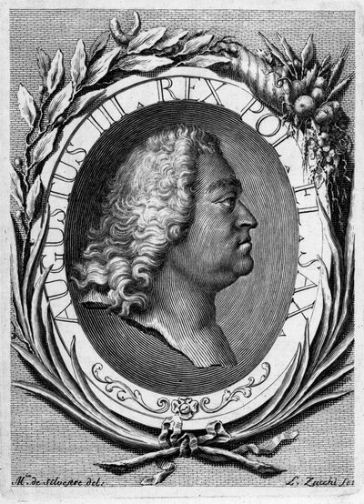 Puolan Augustus III:n muotokuva tekijältä Lorenzo Zucchi