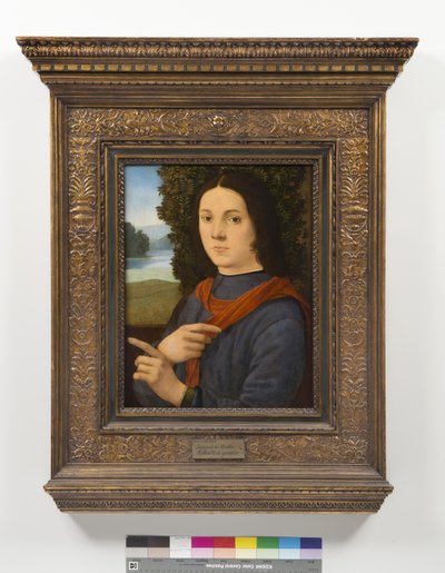 Nuoren miehen muotokuva, 1490-99 tekijältä Lorenzo di Credi