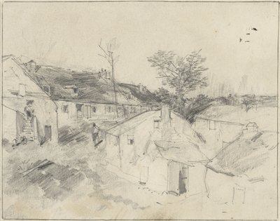 Kylänäkymä tekijältä Louis Adolphe Hervier
