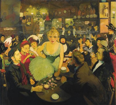 Aristide Bruants Montmartre -klubissa Le Mirliton, 1886-1887 tekijältä Louis Anquetin