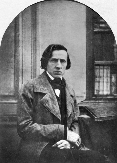 Puolalainen säveltäjä ja pianisti Frederic Chopin tekijältä Louis Auguste Bisson