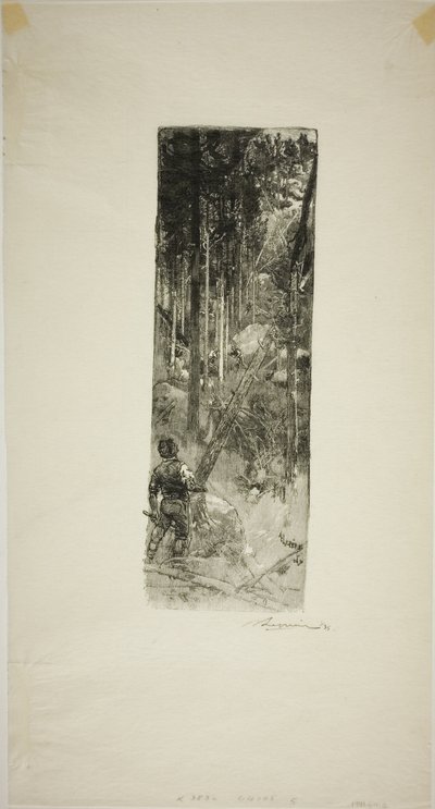 Falling Pines tekijältä Louis Auguste Lepère