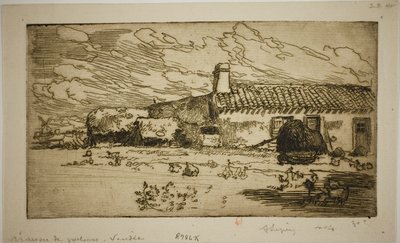 Fisherin talo, St. Jean-de-Mont tekijältä Louis Auguste Lepère