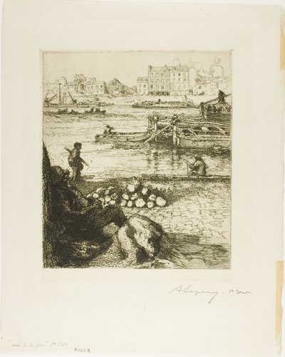 Julkinen laituri, Quai de la Gare tekijältä Louis Auguste Lepère