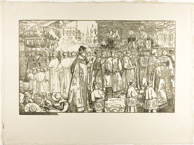 Corpus Christi -kulkue, Nantes tekijältä Louis Auguste Lepère