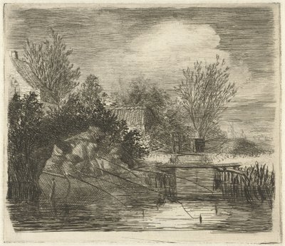 Kalastajat joen rannalla tekijältä Louis Bernard Coclers