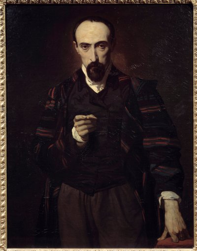 Muotokuva Achille Deveriasta (1800-1857) taidemaalari ja kaivertaja. Louis Boulangerin (1806-1867) maalaus tekijältä Louis Boulanger