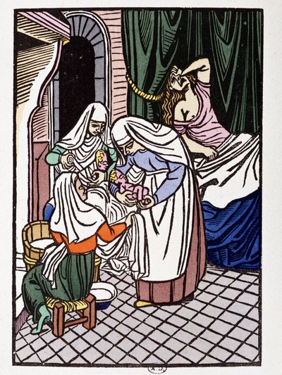Nainen synnyttäjänä - "" Frenen ja Galeranin rakkaudet kerrottiin Jean Renardin jälkeen, 1100-luvun löytö, André Maryn muokkaus", ill. Louis Bouquetin puukaiverruksista, toim. Jonquieres, Pariisi tekijältä Louis Bouquet
