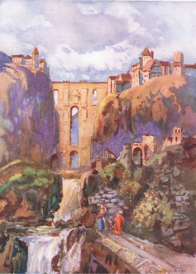 Tajo Ronda, teoksesta Hutchinsons Picturesque Europe, jonka on julkaissut Hutchinson & Son, noin 1930. tekijältä Louis Burleigh Bruhl