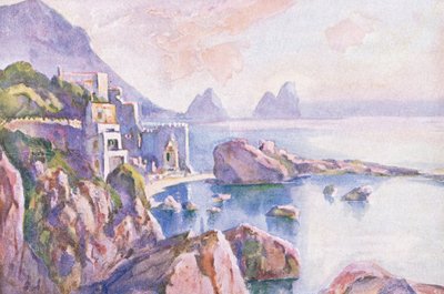 Caprin saari, Hutchinson & Sonin julkaisemasta Hutchinsons Picturesque Europe -teoksesta, n. 1930. tekijältä Louis Burleigh Bruhl