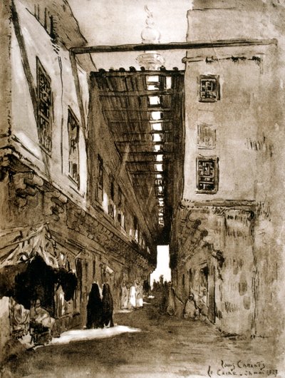 Souks, Kairo, 1928 tekijältä Louis Cabanes