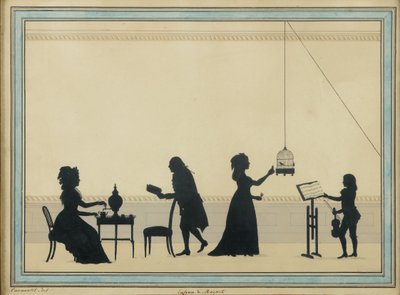 Mozartin perhe, n. 1763 tekijältä Louis Carrogis dit Carmontelle