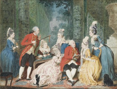 Seura Palais Royalissa, noin 1775 tekijältä Louis Carrogis dit Carmontelle