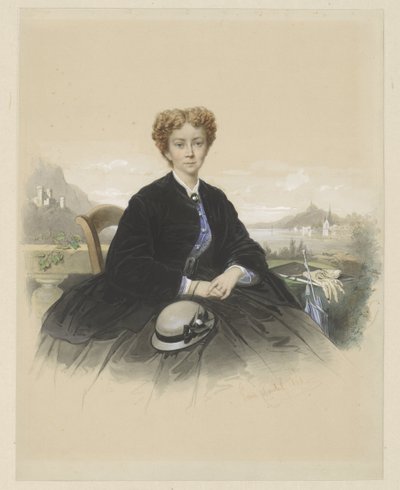 Muotokuva Maria Elisabeth Adolphine Waller-Schill tekijältä Louis Chantal