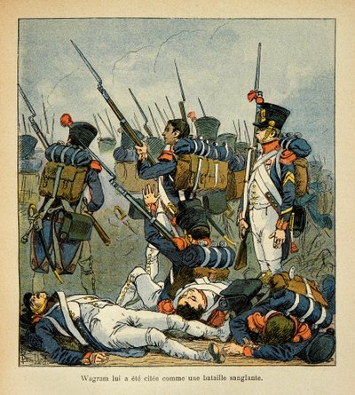 Bombled Louisin (1862-1927) kuvitus kreivi Emmanuel de Las Casesin (1766-1842) kirjasta "The Memorial of Saint Helene": Grognards at the Battle of Wagram, yksityinen kokoelma tekijältä Louis Charles Bombled