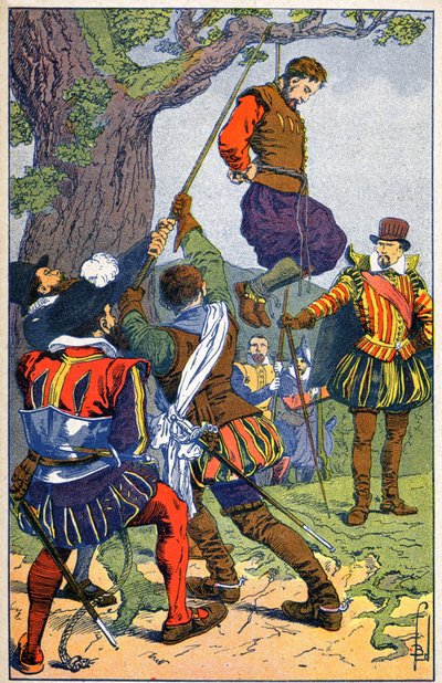 Hugenottien sorto Blaise de Montlucin johdolla tekijältä Louis Charles Bombled
