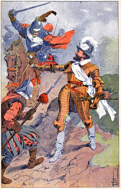 Arquesin taistelu 1589 tekijältä Louis Charles Bombled
