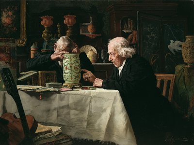 The Connoisseurs (öljy kankaalle) tekijältä Louis Charles Moeller